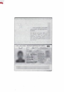 Passport translation example